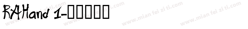RAHand 1字体转换